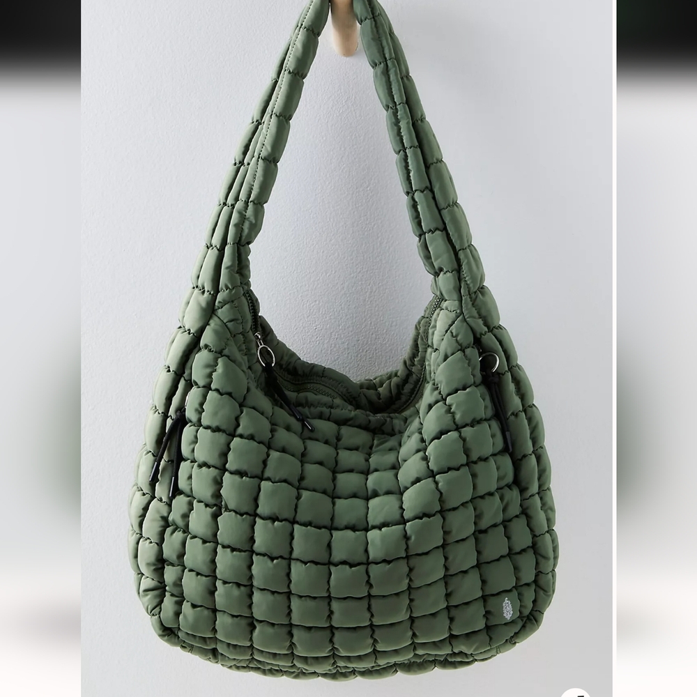Free People Quilted Carryall in Washed Sage NWT - Picture 2 of 8
